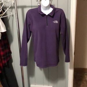 The North Face purple half zip fleece